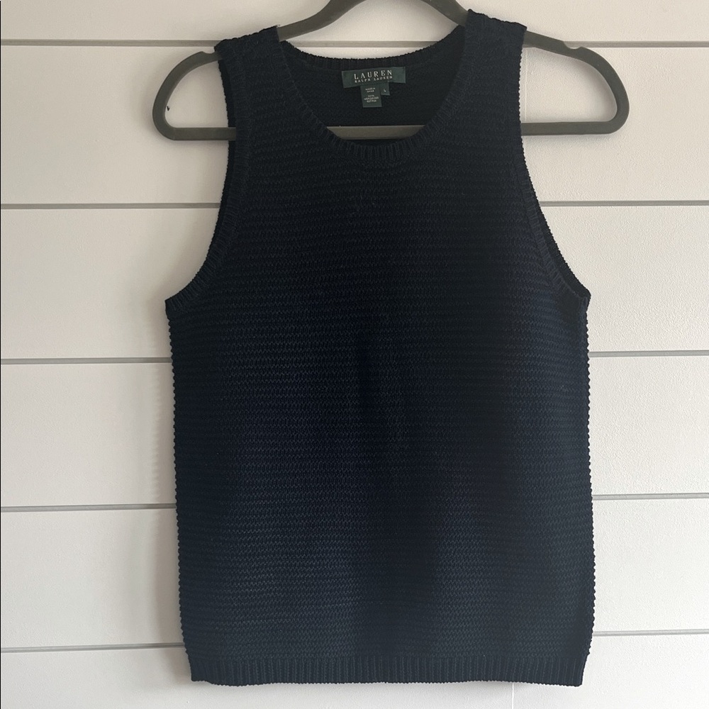 Ralph Lauren Dark Blue Cotton Knit Sweater